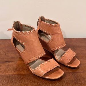 Donald J Pliner Tan Wedge Sandals